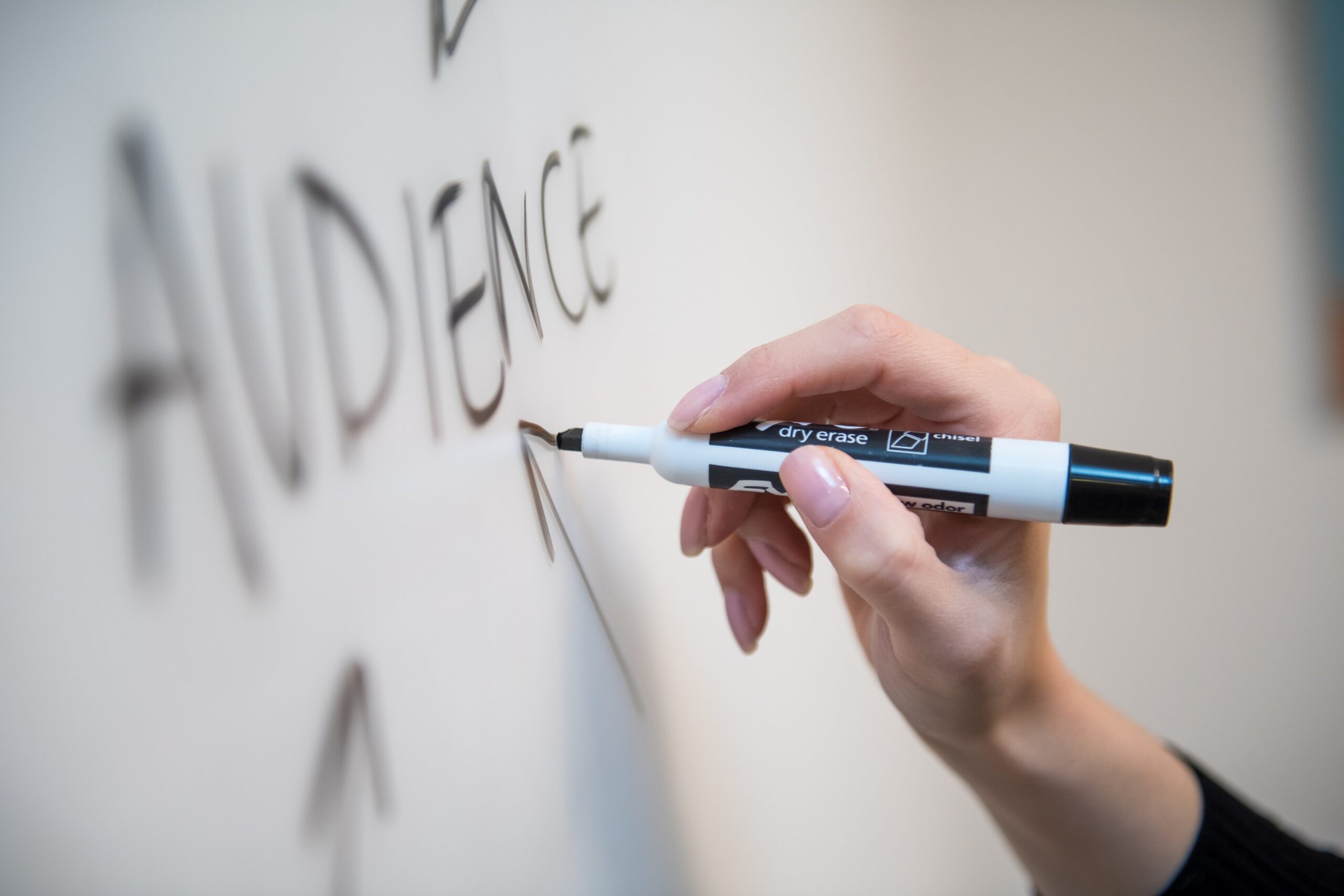 Audience on a whiteboard