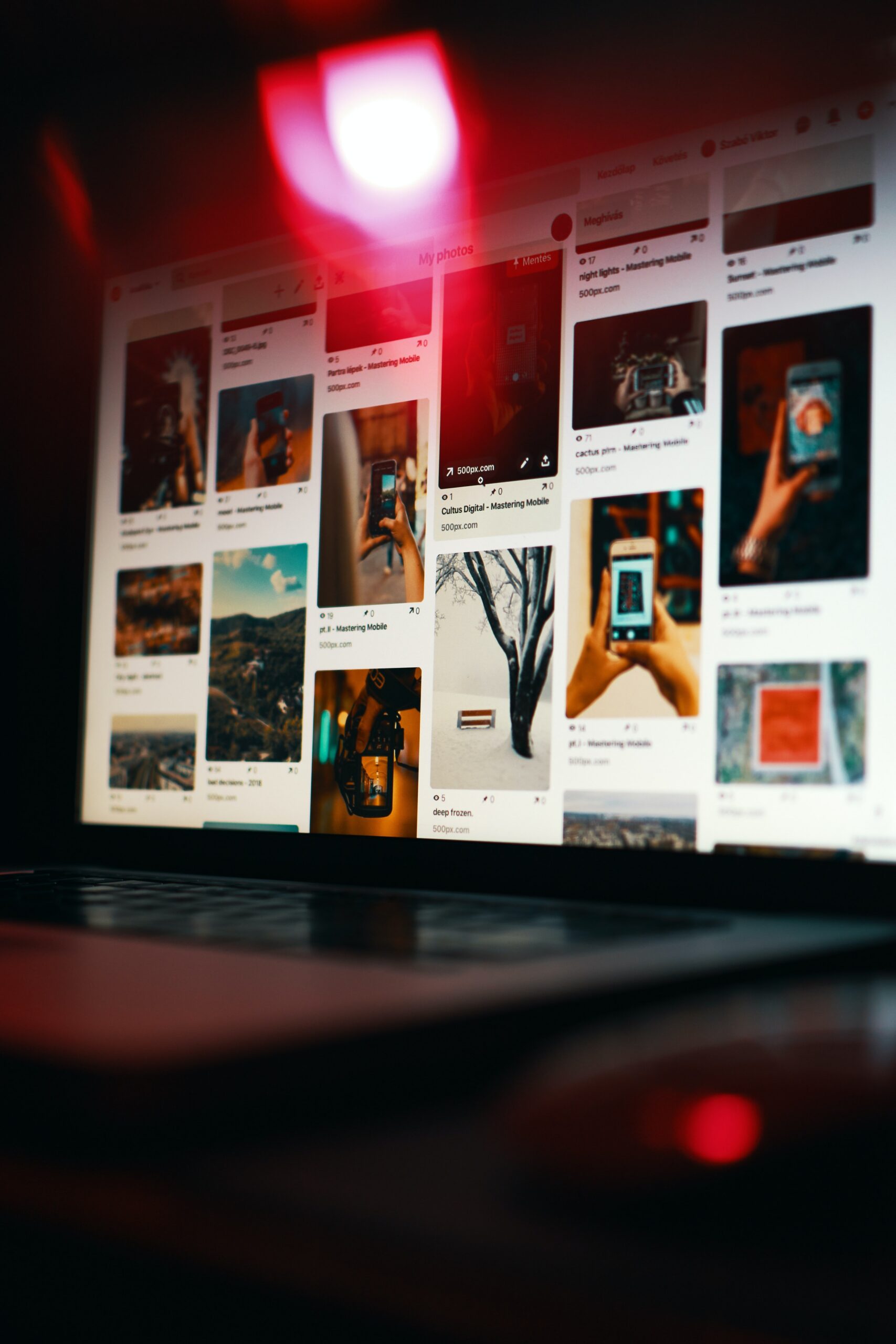 Influencer content on a computer screen